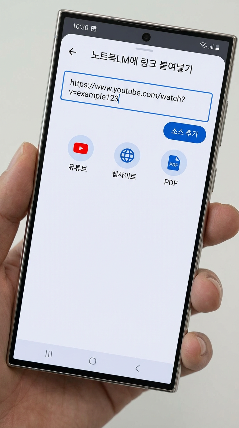 노트북LM에 링크 붙여넣기
