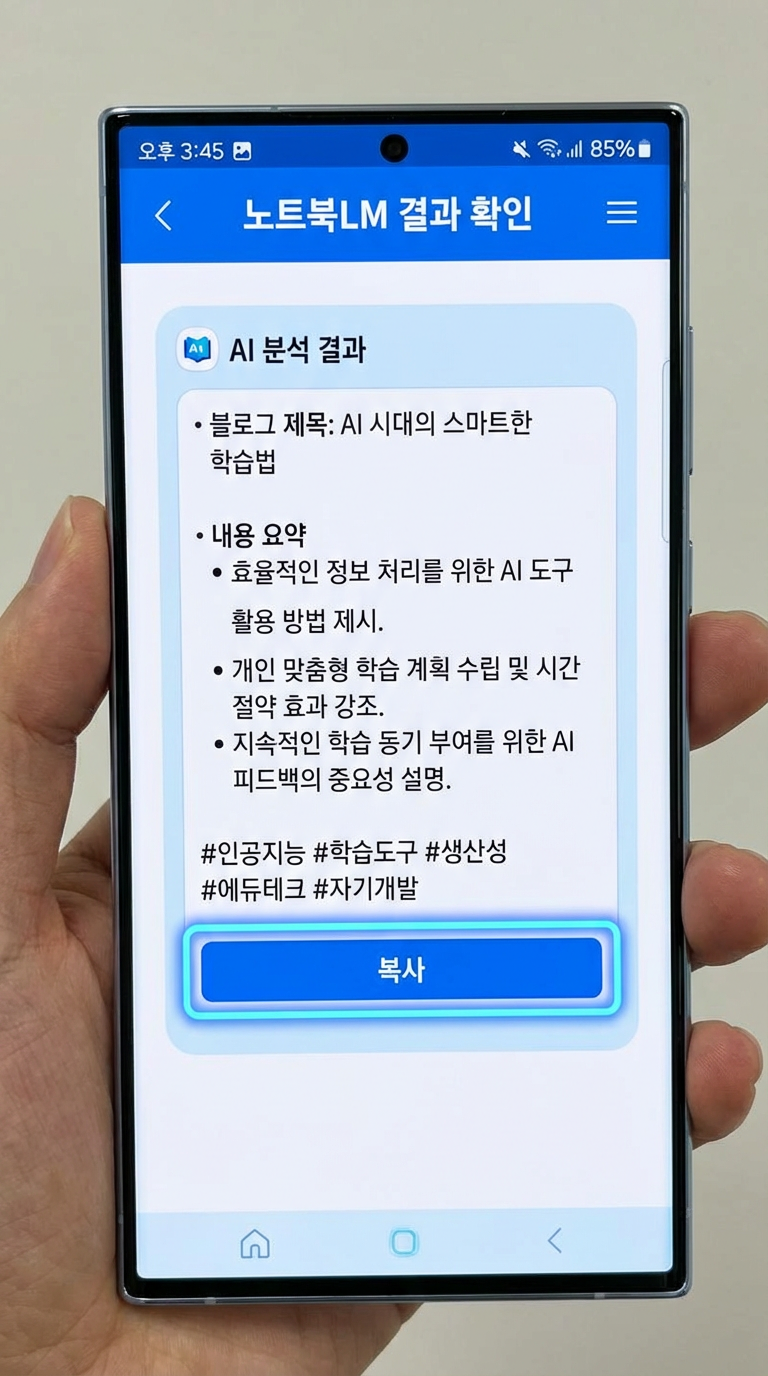 노트북LM 결과 확인